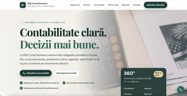 Website Seb Conta România realizat prin Sitto Start