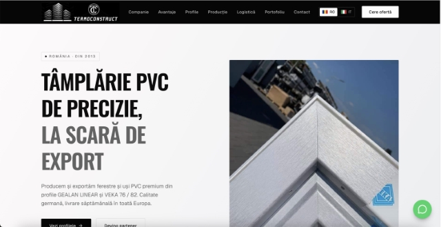 Website TermoConstruct Botoșani realizat prin Sitto Start